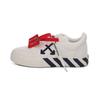 Cotton Low-Top Lace-Up Fashion Sneakers Kids Sneakers White Black OBIA003S22FAB0010146