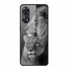 Для Oppo Reno8 T 4G Чехол Роскошная Задняя Крышка из Закаленного Стекла Жесткий Чехол Для Reno8 T 4G 6.43" Capa Funda Животное Яркий Coque Волк