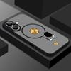 Магнитный матовый чехол для телефона для iPhone 16 15 Pro 14 13 Pro Max 16e 14 для Magsafe Мультяшный узор с астронавтом Жесткая задняя крышка Fundas