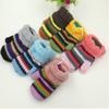 3-9Year Knitted Gloves With Strip Boy Girls Warm Gloves Kids Autumn and Winter Snowy Mittens For Child