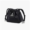 Vivienne Westwood Веганская Био-Зеленая Зернистая Сумка-Мешочек Hillary Micro Bucket Pouch Bag N403