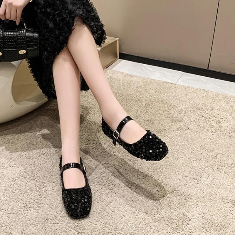 Блестящие туфли на плоской подошве женские туфли класса люкс на лето 2024 года дизайнерские элегантные туфли брендовые удобные туфли на мягкой подошве женские