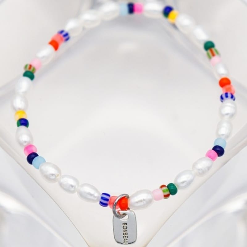 BONBEAU Freshwater pearl color beads Bracelet 4mm 5mm