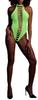Neon Green Open Crotch Bodysuit with Backless - Ouch! Glow - Bodysuits and Harnesses