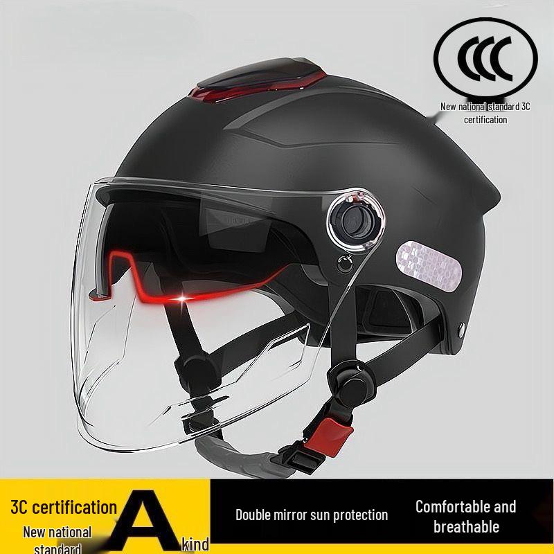 2025 Dual-Lens Unisex Motorcycle Helmet with Summer Sunscreen & All-Season Safety