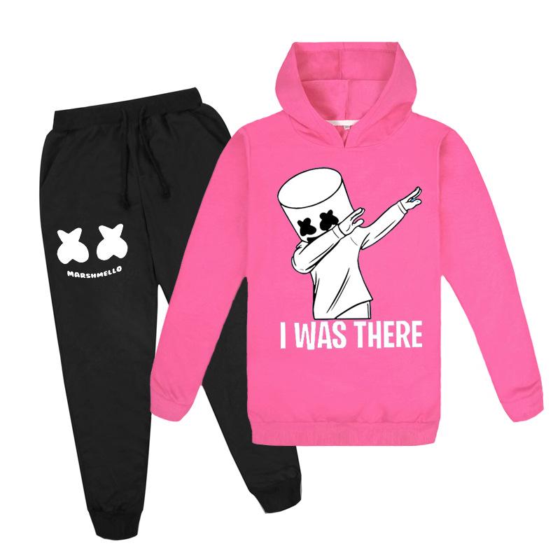Детская мода, повседневные толстовки с принтом + брюки, комплект DJ, индивидуальные толстовки, костюмы для мальчиков и девочек