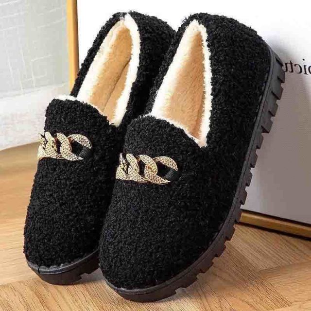 Flats Women 'S Shoes Winter Plush Thick Warm Beanie Cotton Shoes Women Casual Sneakers Ladies Loafers Female Sports Walking Shoe