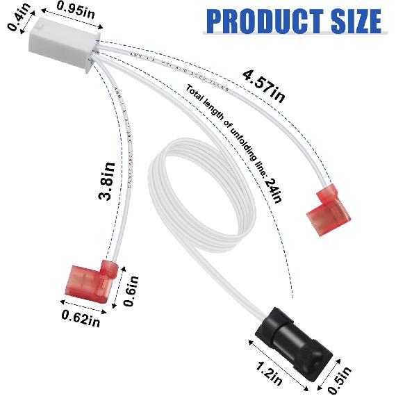 636658 Thermistor for Norcold RV Refrigerator Thermistor Parts Fits for N1200 N1210 N1095 N300 N400 N41X N51X N61X N62X Models Thermostat Sensor