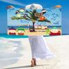 Cartoon Park South Print Beach Towel, Large Soft Quick Dry Towel for Beach Camping Swimming