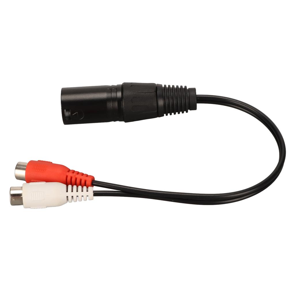 Кабель-разветвитель XLR папа на 2 RCA мама 3-контактный 0,6 фута Кабель для передачи звука с шумоподавлением Адаптер для микшеров, усилителей мощности