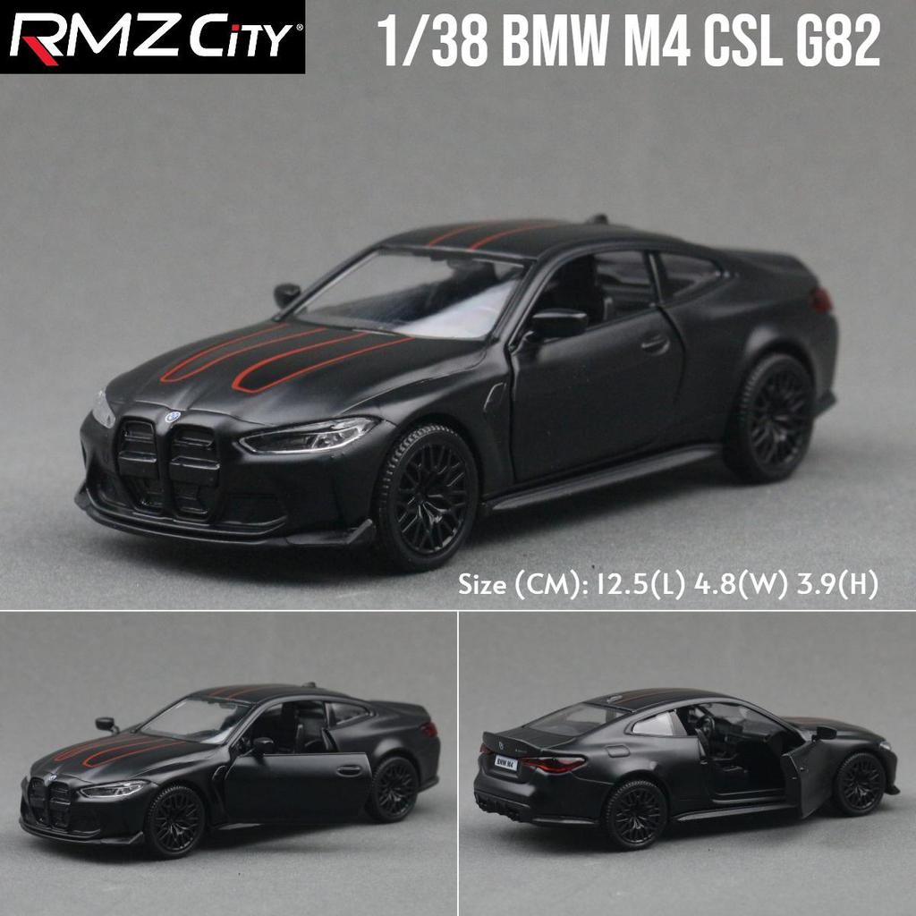 BMW M4 CSL 5" Alloy Pull-Back Toy Car Model with Opening Doors