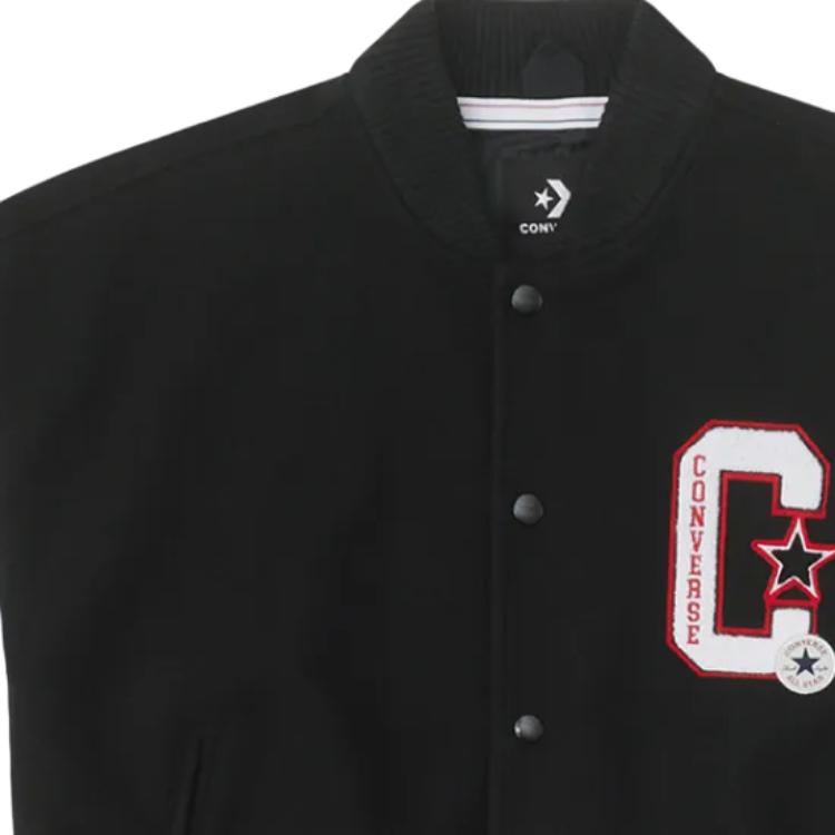 Converse Бейсбольная куртка женская черная 10026772-A02