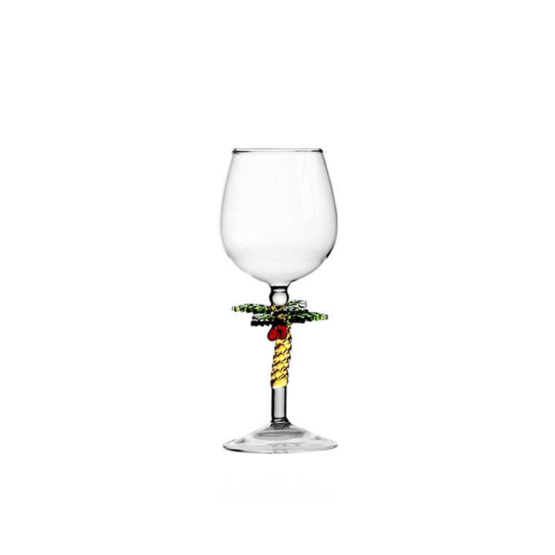 Plant Goblet Crystal Glass Creative Wedding Party Glassware Wine Tasting Glasses Flower CLASSIC BURGUNDY Bordeaux Champagne Cup