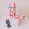 Stationeries Cute Milk Box Strawberry Pen Box Pencil Pouch Students School Stationery Bag