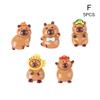 5 шт. Очаровательные подвески из смолы в виде капибары в виде мультфильма Kawaii, яркий брелок с плоским дном в виде животного, сделай сам, ювелирные изделия