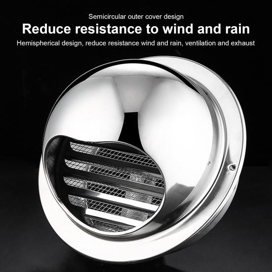 50-200 мм антикоррозийная настенная вентиляционная решетка с фиксированной пряжкой, непромокаемая полированная утолщенная решетка, вентиляционная крышка снаружи