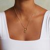 Dainty Sun Moon Star Cross Evil Eyes Multi-Symbol Pendant Necklace 18k Gold Plated Charms Birthstone Dainty DIY Zircon Gifts