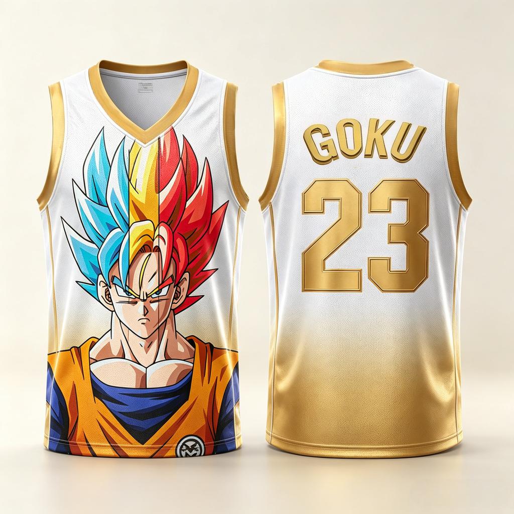 2026 Dragon Ball Goku Многоцветные Волосы №24 Баскетбольная Майка Мужская 3D Печать Спортивная Жилетка Аниме Уличная Одежда Майка Семейные Футболки