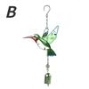 Wind Chime Hummingbird Metal Glass Painted Crafts Pendant Bell Dragonfly Bird Aluminum Pipe Home Courtyard Hanging Pendant