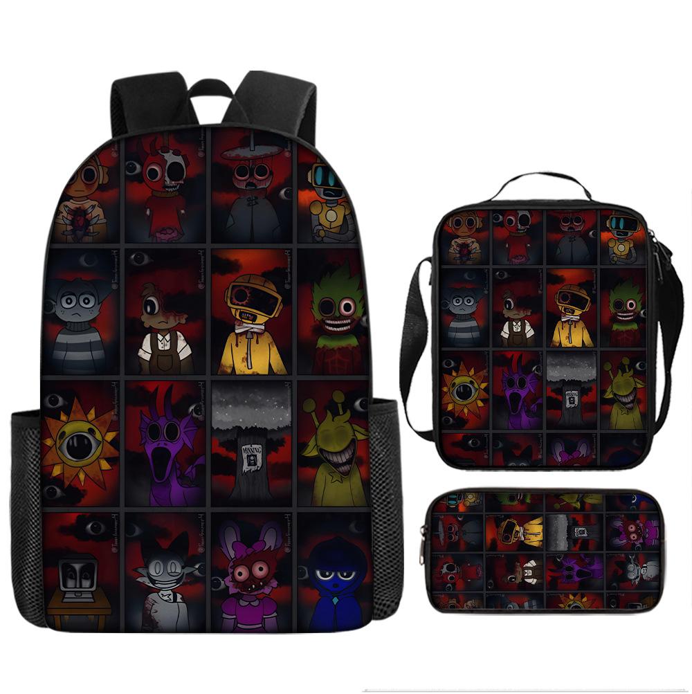 Рюкзак Sprunki Rhythm Box для начальной школы, третий и четвертый классы, легкий студенческий школьный рюкзак