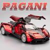 1:24 модели игрушечных спортивных автомобилей Pagani Huayra Zonda, литые из сплава, мини-суперкары, со звуком и светом, открывающиеся двери, инерционный механизм, подарки для мальчиков
