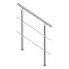 39.4in Handrails for Outdoor Steps 2 Crossbars Staircase for Porch Deck