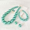Vintage Style Necklace Bracelet Earring Ring Sets Light Luxury French Pearl Necklace  Women