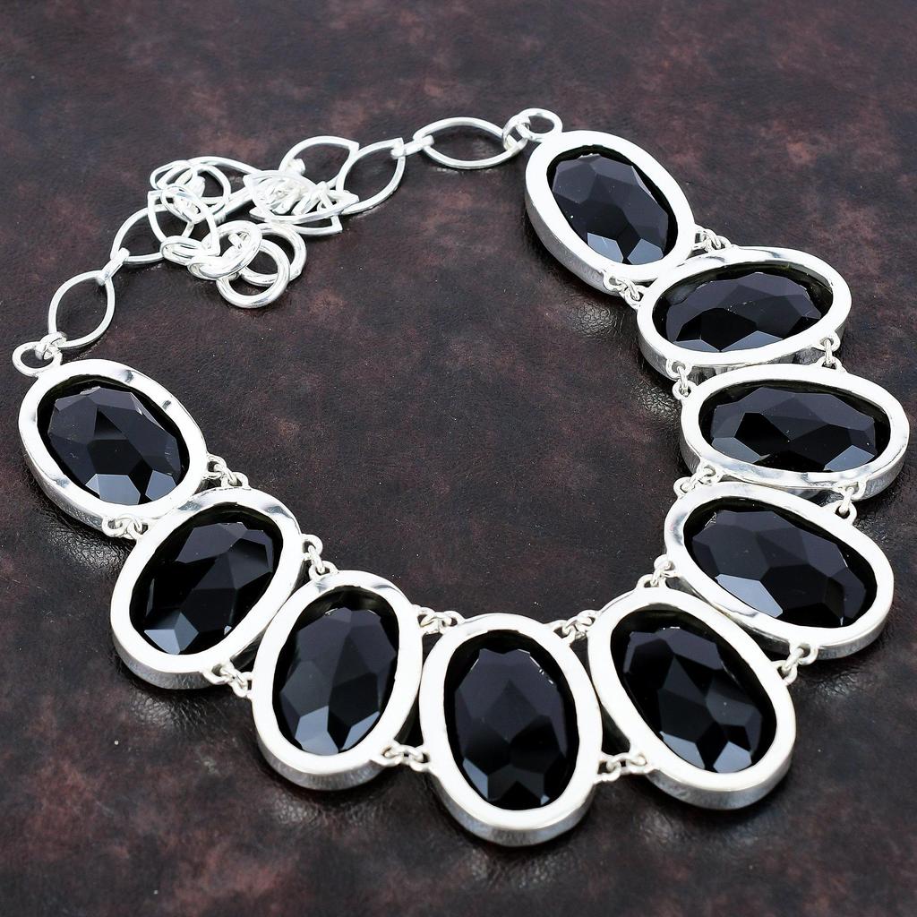 Ожерелье с граненым африканским аметистом, ожерелье из стерлингового серебра 925 пробы, регулируемое ожерелье-цепочка, ювелирные изделия из драгоценных камней, подарок на годовщину, ожерелье ручной работы