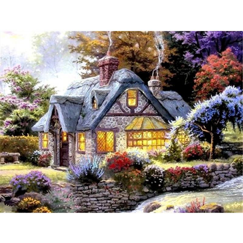 Полный Алмазная вышивка Дом Ремесло Комплект 5D DIY Алмазная картина Пейзаж Вышивка крестом Ферма Украшение дома