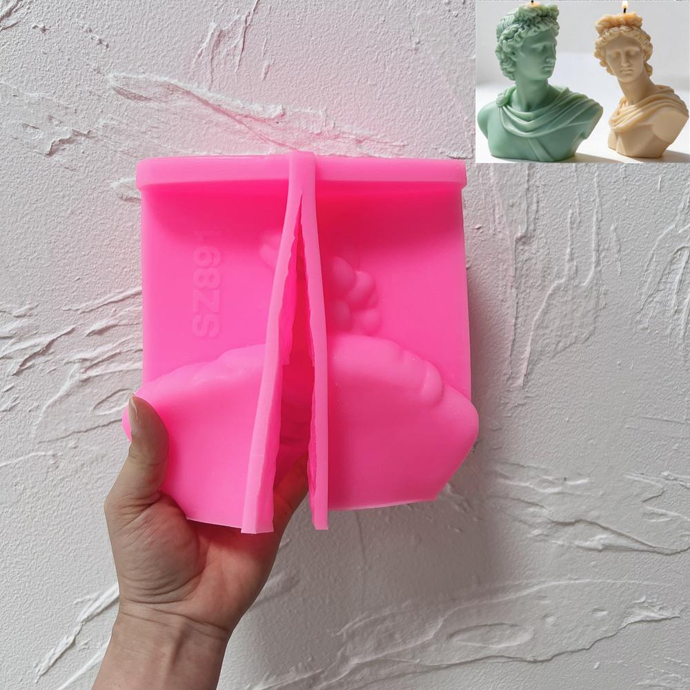 Apollo Head Statue Sculpture Silicone Mold Apollo God of Music Poetry Art Bust Candle Silicone Mold