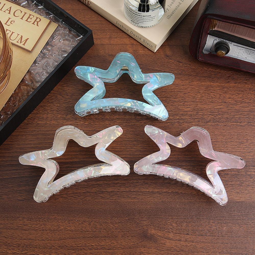 PVC Shark Clip Starry Large Size Hair Grab Fashion Hair Clip  Daily