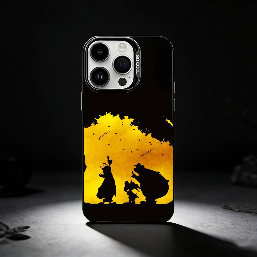 A-Астерикс C-Мультфильм O-Обеликс Чехол для телефона для iPhone 17,16,15,14,13,12,11 Plus,Pro Max,XS,Цветной серебристый чехол для телефона