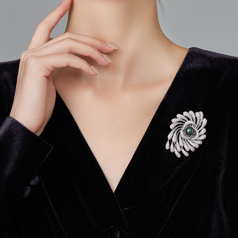 Роскошная брошь-фейерверк для женщин, броши с подсолнухом, банкетные женские костюмы, свитера, аксессуары для одежды