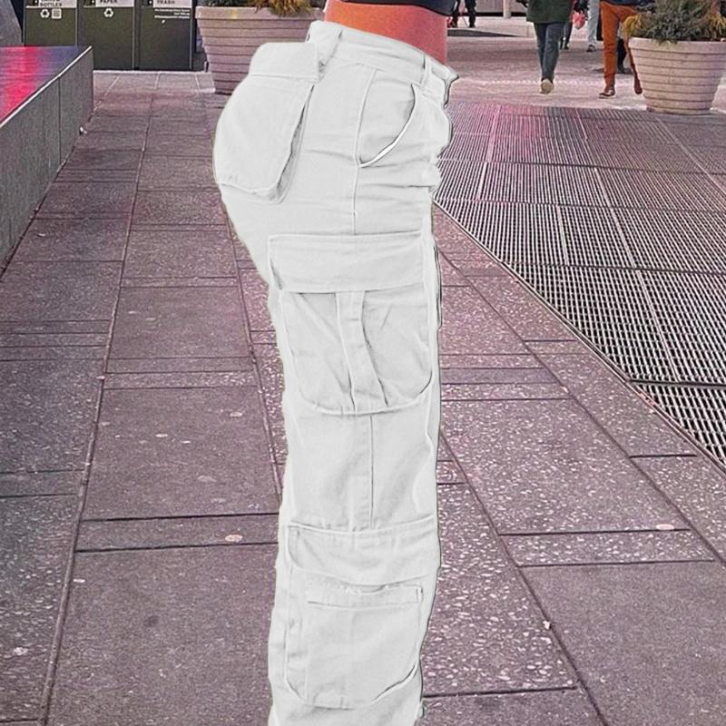 Высокая талия Модный уличный стиль Женские джинсы Повседневные брюки Трендовая рабочая одежда Длинные брюки Удобный крой Джинсовые брюки