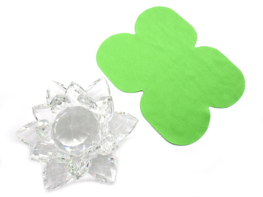 Lotus Flower Crystal Glass Ornament, Decorative Flower, Lotus, Feng Shui, Good Luck Suncatcher (10cm)