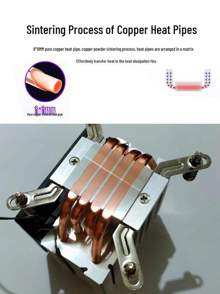 Chariot Silent 9CM CPU Cooler with Four Copper Tubes