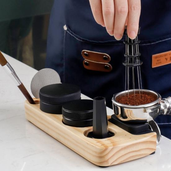 Coffee Tamper Holder Stand Espresso Distributor Mat Rack 51mm 53mm 58mm Coffee Portafilter Holder Coffee Maker Tool Accessories Barista Gift