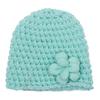 European & American Winter Knitted Wool Baby Hat with Small Flowers - Multicolor, Warm Pullover Design