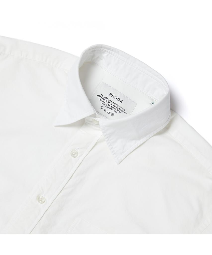 PRODESHIRT [Расслабленный] Рубашка из поплина P-900 (белый)