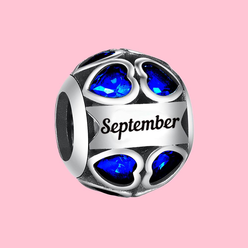 S925 Серебряный круглый камень с вырезом в форме сердца, очаровательная бусина, подходит для оригинальных ювелирных изделий своими руками для женских подарков на день рождения