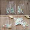 100 PCS New Baking Cookie Self Adhesive Plastic Packaging Bag Seal OPP White Dots