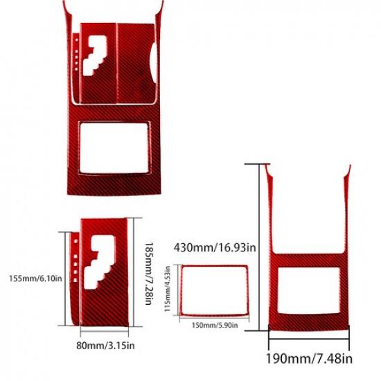5 шт. Красная накладка на рычаг автоматической коробки передач из углеродного волокна для Toyota Camry Hybrid