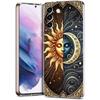 Прозрачный чехол-бампер для Samsung Galaxy S25 S24 S23 S22 S20 S21 FE Ultra S24 S23 S10 S10E Plus 5G с рисунком Солнце Луна Звезды