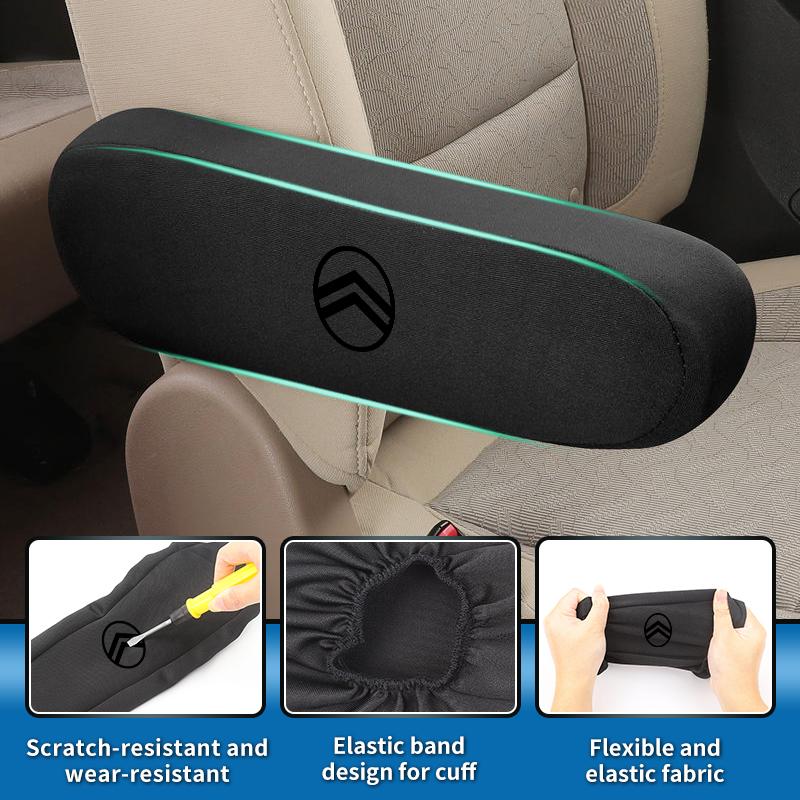 Fabric Car Seat Armrest Cover Breathable Cloth For Citroen C4 C3 C5 C1 C2 Berlingo Celysee Cactus Picasso Aircross Saxo aks256