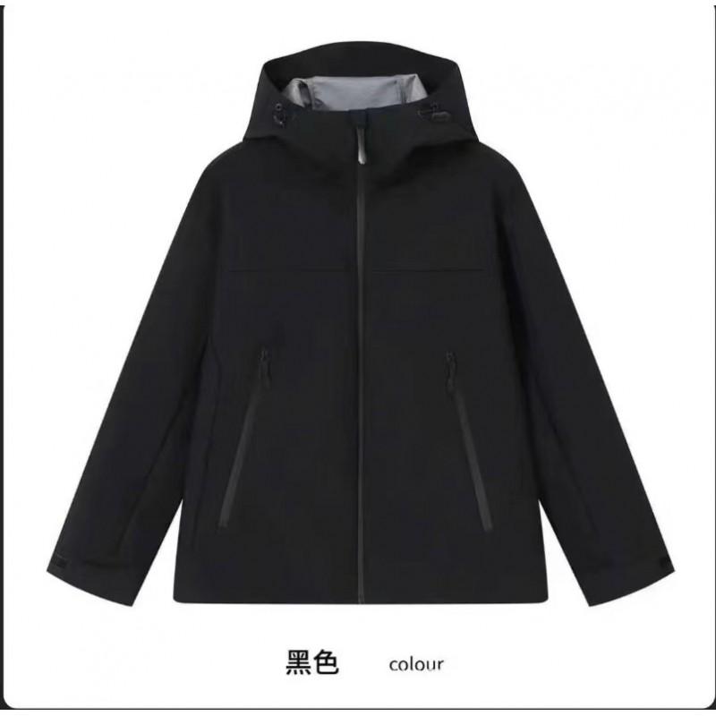 Unisex Outdoor Windproof Hiking Jacket Lightweight Breathable Fall Sport Coat With Hood