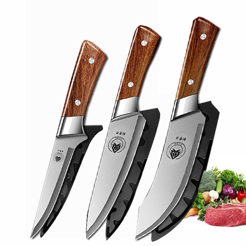 WXCOO Professional Kitchen Knives Set 3pcs Household Fruit Slicing Vegetable Cutting Knife Stainless Steel Chef Knife