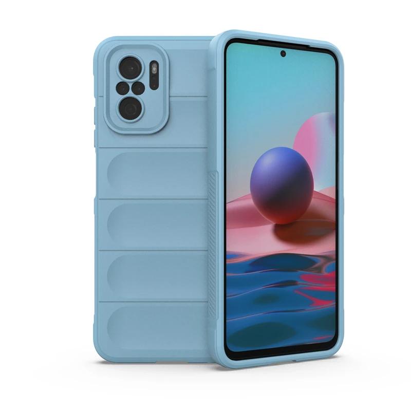 Для Xiaomi Redmi Note 10 Pro 10S 4G Задняя крышка Чехол для телефона Мягкий Жидкий Силикон Противоударный Защитный Funda Coque Чехлы