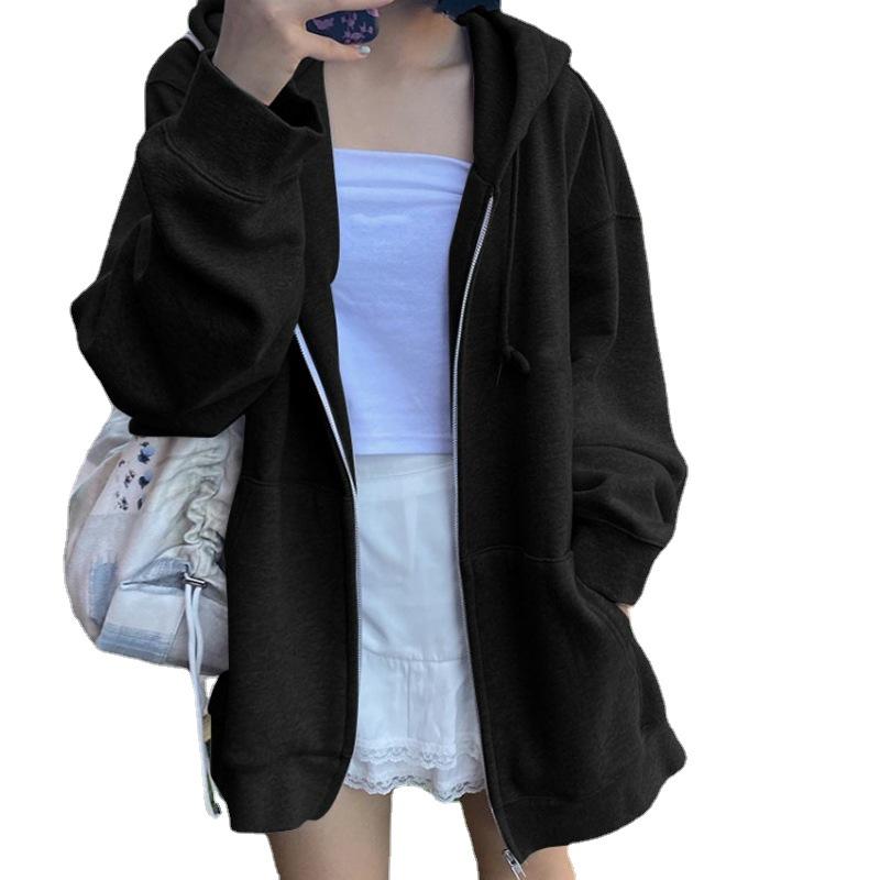 Trendy Oversized Women's Thin Hooded Jacket for Spring and Autumn