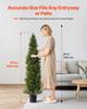 Artificial Topiary Cedar Trees, 2 Set 1524mm Faux Pine Shrubs Plants, Fake Silk Tree Look Real, Easy Assembly for Decor Front Porch Outdoor Patio