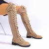 Fashion New Autumn and Winter Long Boots for Women, Large-sized European and American Motorcycle Boots That Reach The Knees